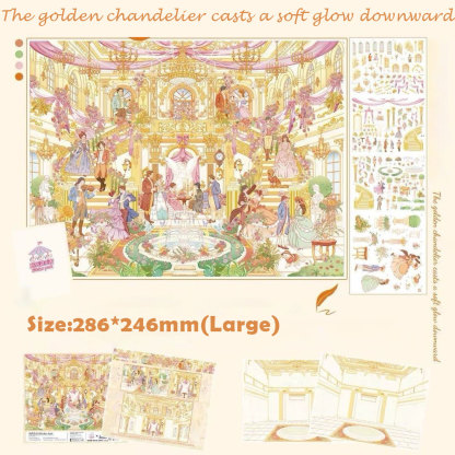 Blossom Cafe DIY 3D Scene Stickers Collection - 4 Cute Miniature Scenes