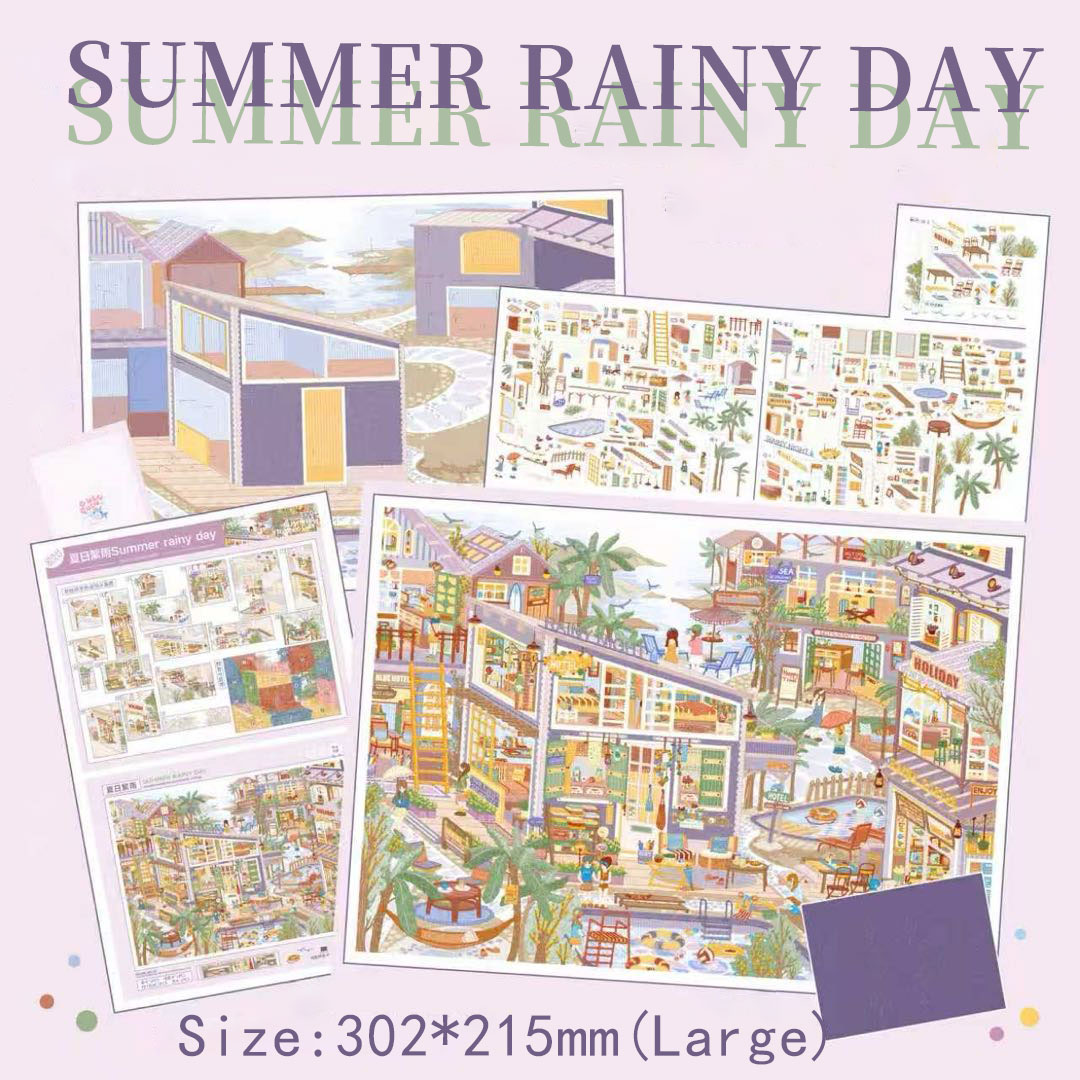 Corner Seasons DIY 3D Scene Stickers Collection - 4 Cute Miniature Scenes
