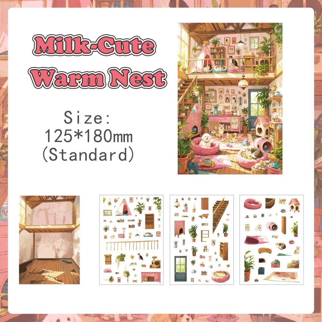 Quiet Tale DIY 3D Scene Stickers Collection - 4 Cute Miniature Scenes