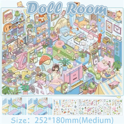 Hometide DIY 3D Scene Stickers Collection - 2 Cute Miniature Scenes