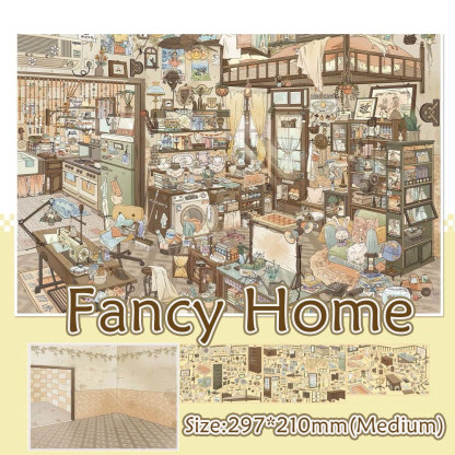 Block Fantasy Maze DIY 3D Scene Stickers Collection - 4 Cute Miniature Scenes