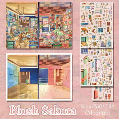 Old Town Moments DIY 3D Scene Stickers Collection - 6 Cute Miniature Scenes