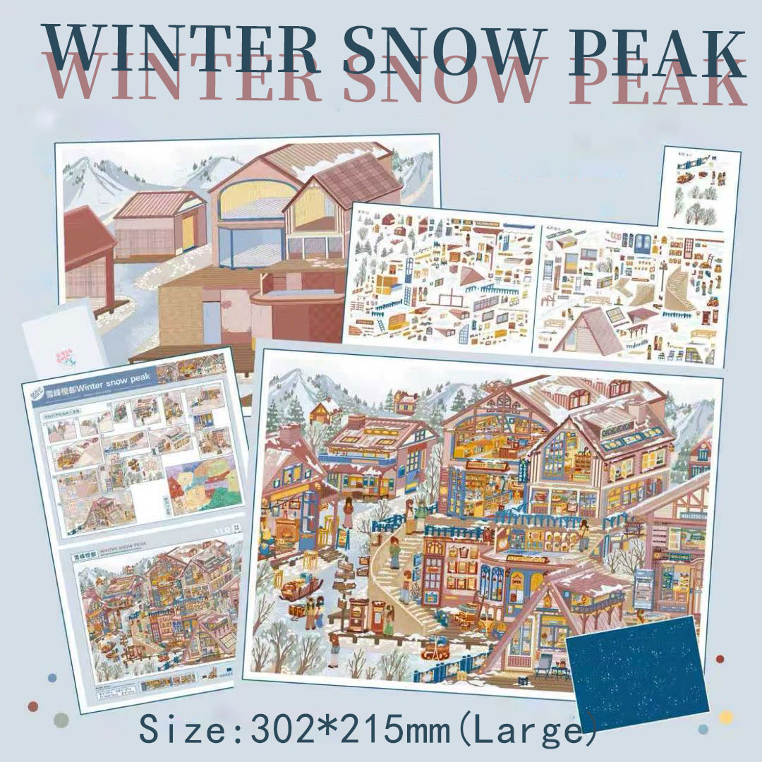 Corner Seasons DIY 3D Scene Stickers Collection - 4 Cute Miniature Scenes