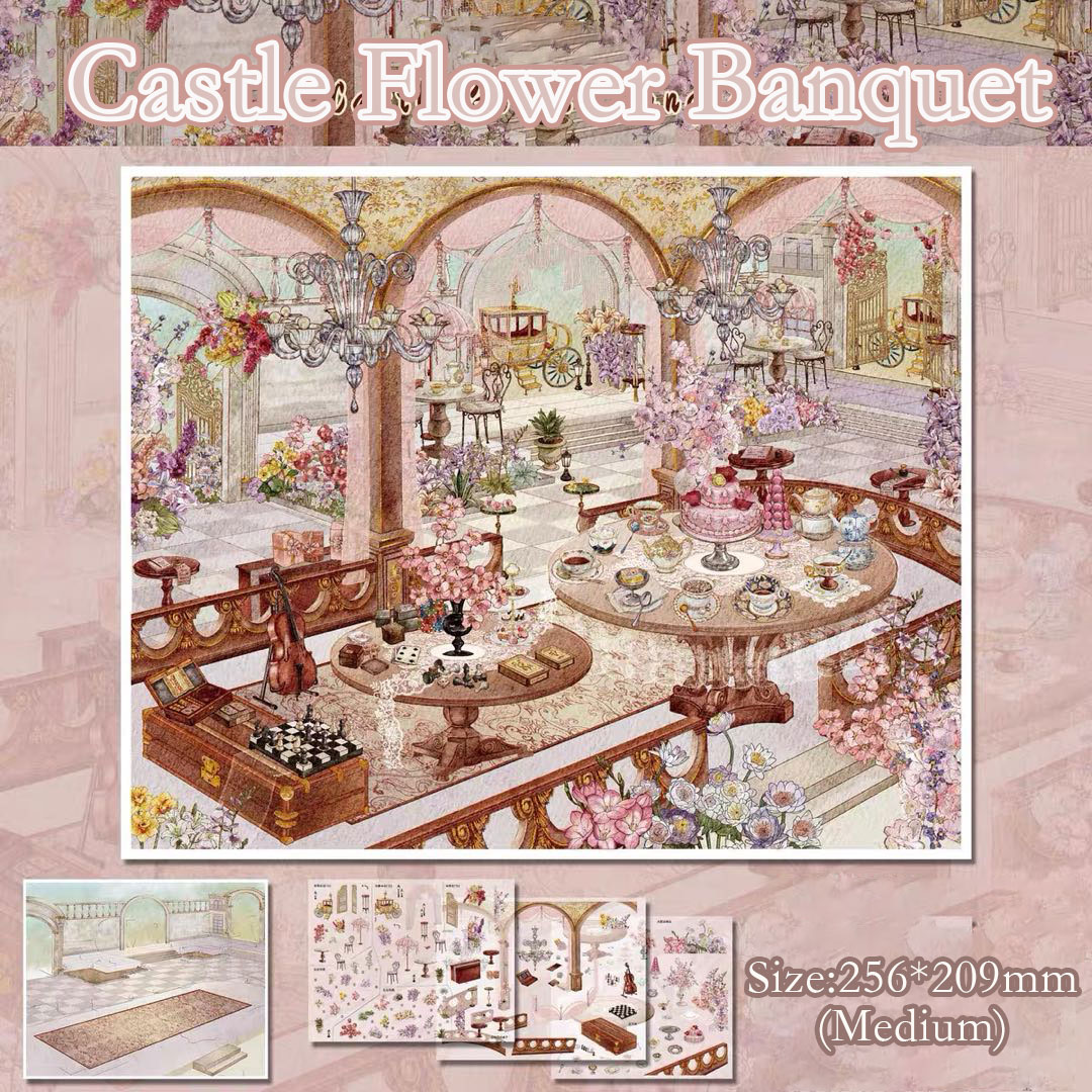 Old Town Moments DIY 3D Scene Stickers Collection - 6 Cute Miniature Scenes