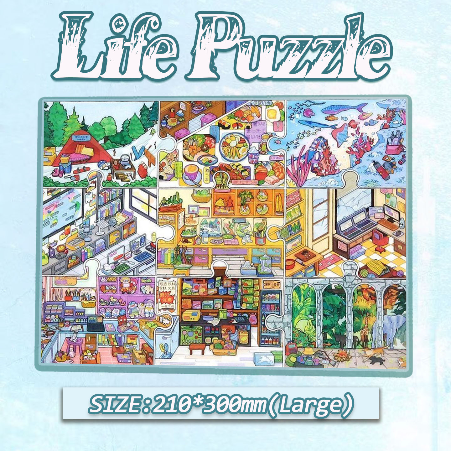  Little Scapes DIY 3D Scene Stickers - 6 Cute Miniature Scenes