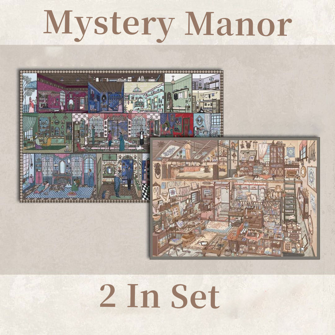 Mystery Manor DIY 3D Scene Stickers Collection - 2 Cute Miniature Scenes