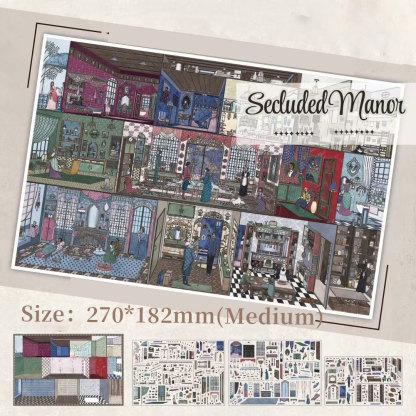 Mystery Manor DIY 3D Scene Stickers Collection - 2 Cute Miniature Scenes