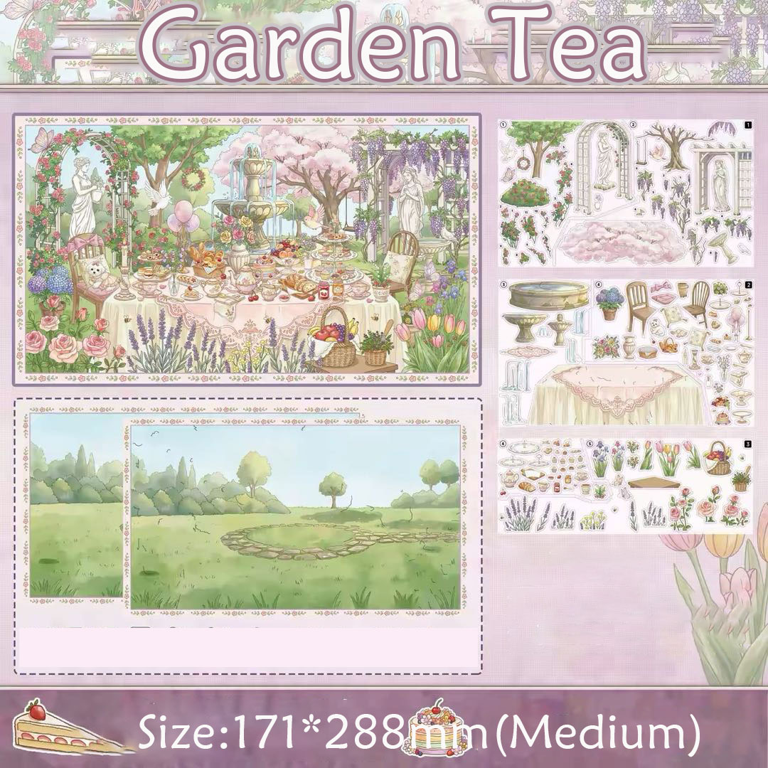 Golden Siesta DIY 3D Scene Stickers Collection - 5 Cute Miniature Scenes