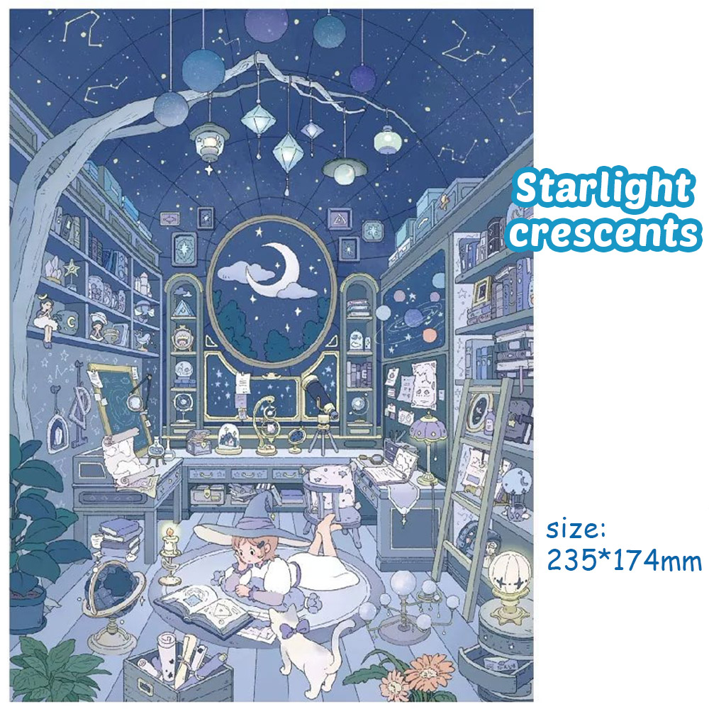 Wind Breath DIY 3D Scene Stickers - 4 Miniature Scenes