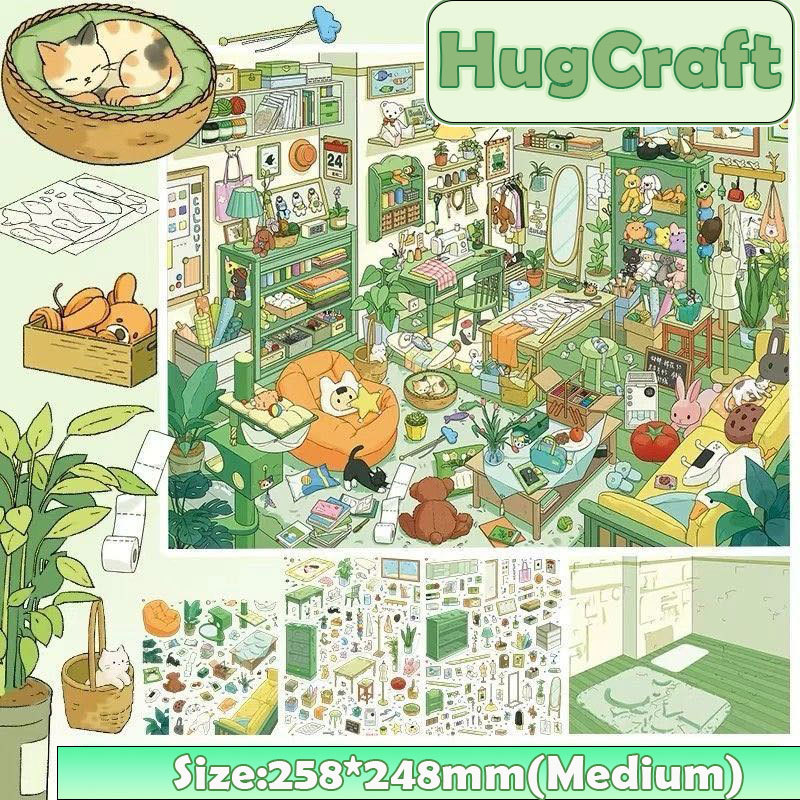 Pizza Kit DIY 3D Scene Stickers Collection - 2 Cute Miniature Scenes