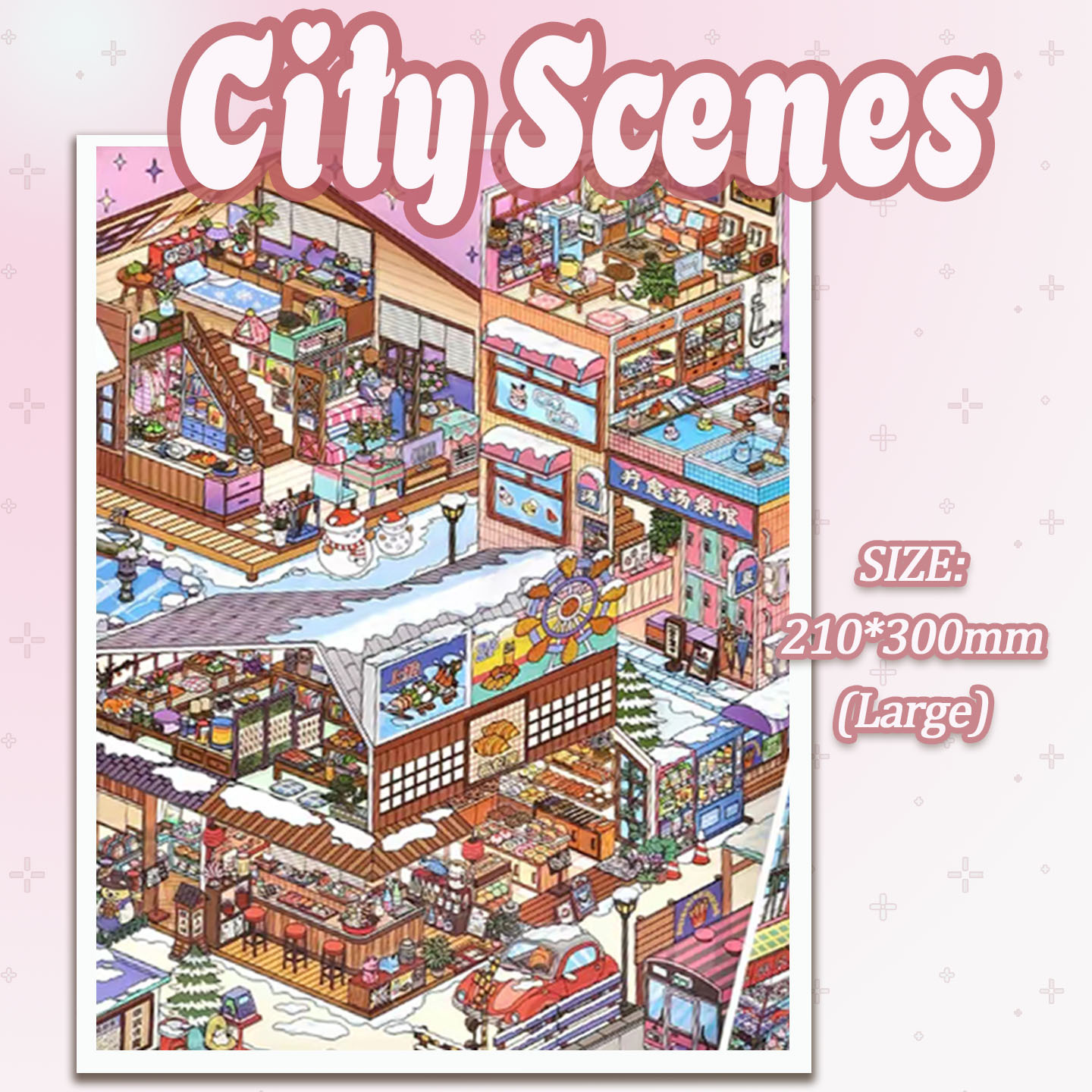  Little Scapes DIY 3D Scene Stickers - 6 Cute Miniature Scenes
