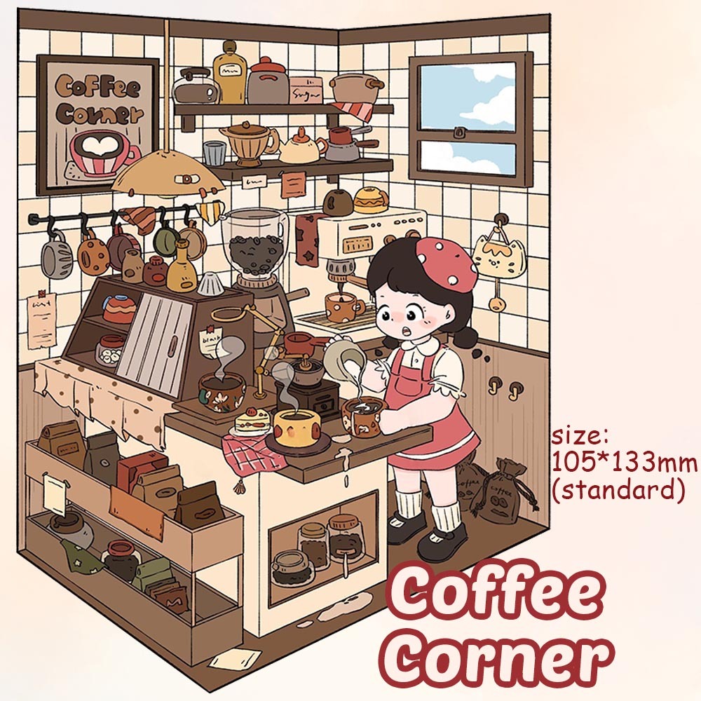 Little corner wonders DIY 3D Sticker Collection - 4 Cute Miniature Scenes