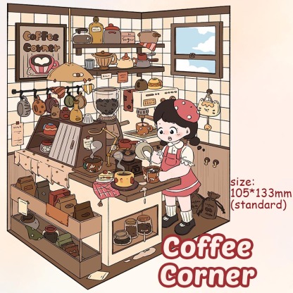 Little corner wonders DIY 3D Sticker Collection - 4 Cute Miniature Scenes