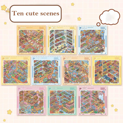 Tiny Mart DIY 3D Scene Stickers - Cute Miniature Scene