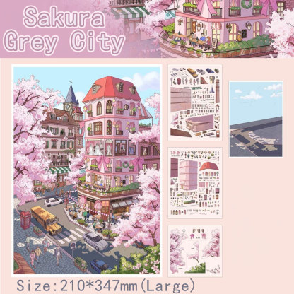 Window Diary DIY 3D Scene Stickers Collection - 4 Cute Miniature Scenes