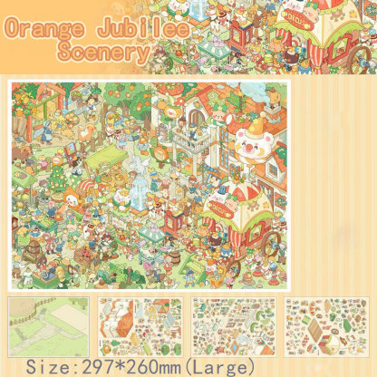 Window Diary DIY 3D Scene Stickers Collection - 4 Cute Miniature Scenes