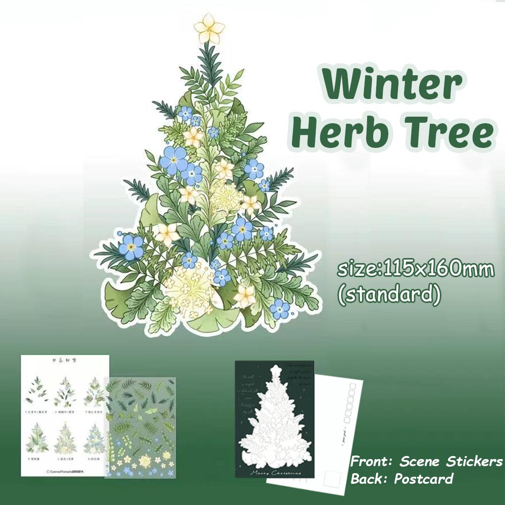 Christmas Tree Tales DIY 3D Sticker Collection - 2 Cute Miniature Scenes