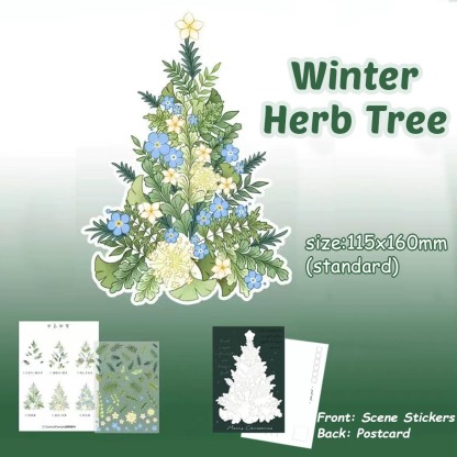 Christmas Tree Tales DIY 3D Sticker Collection - 2 Cute Miniature Scenes