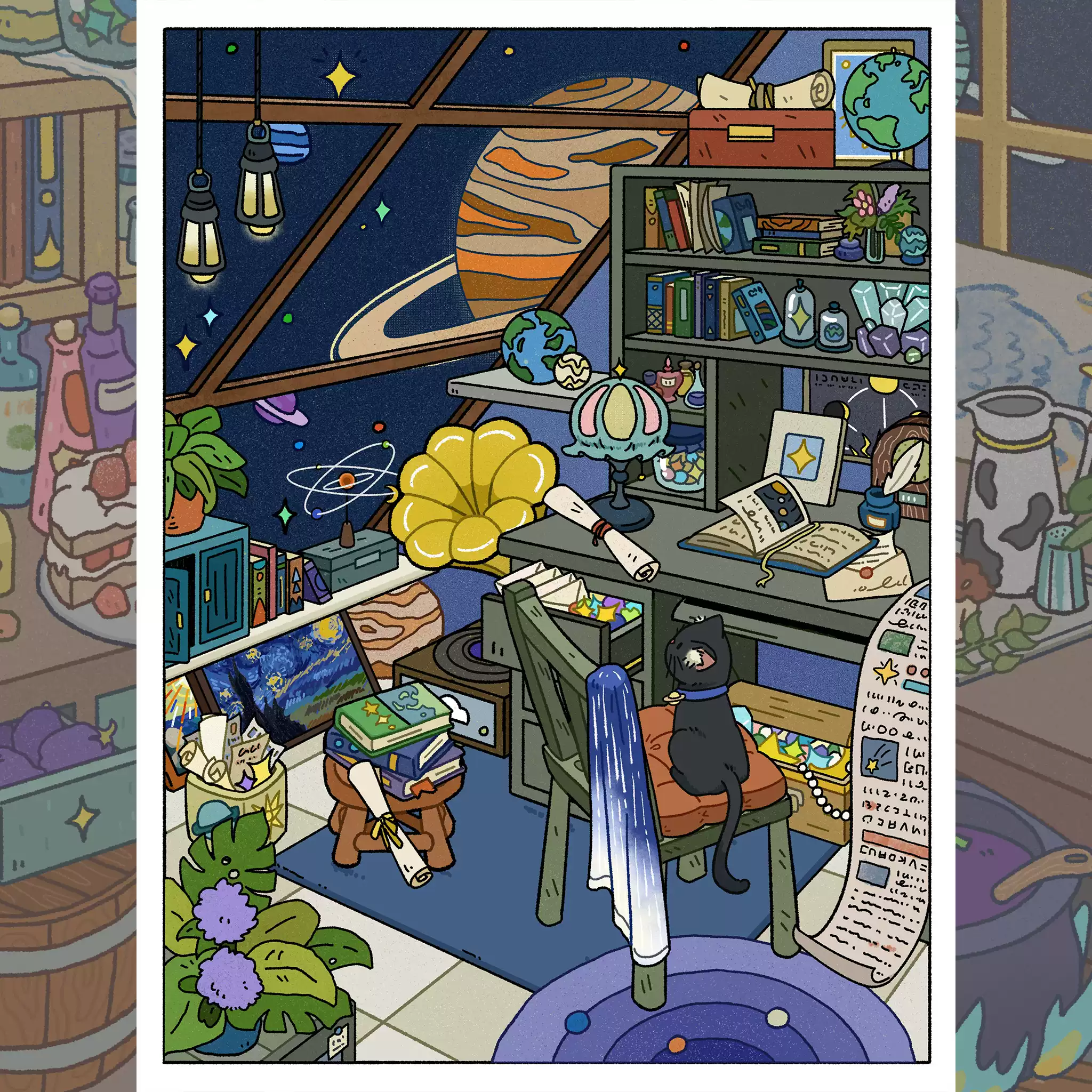 Dream Catcher DIY 3D Sticker Collection - 4 Cute Miniature Scenes