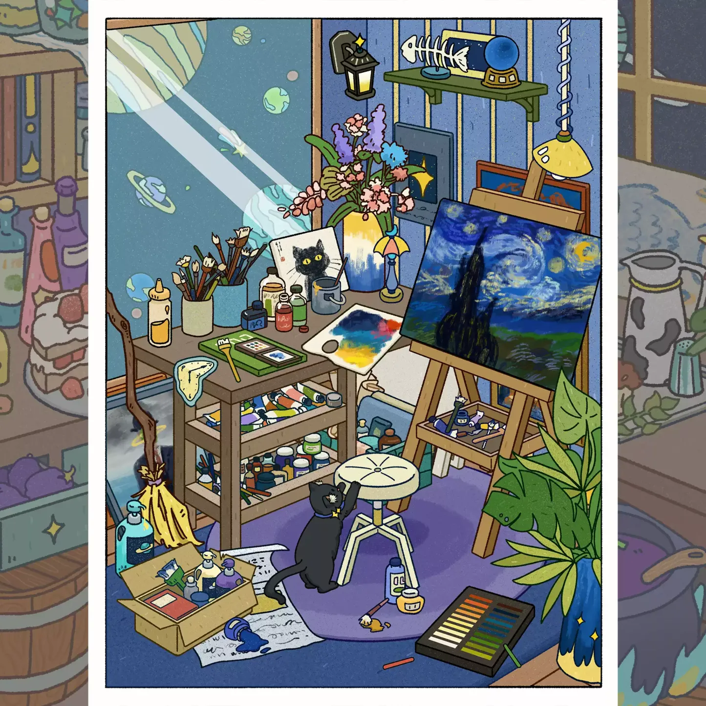 Dream Catcher DIY 3D Sticker Collection - 4 Cute Miniature Scenes