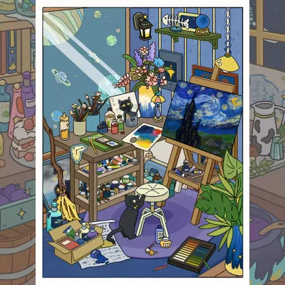 Dream Catcher DIY 3D Sticker Collection - 4 Cute Miniature Scenes