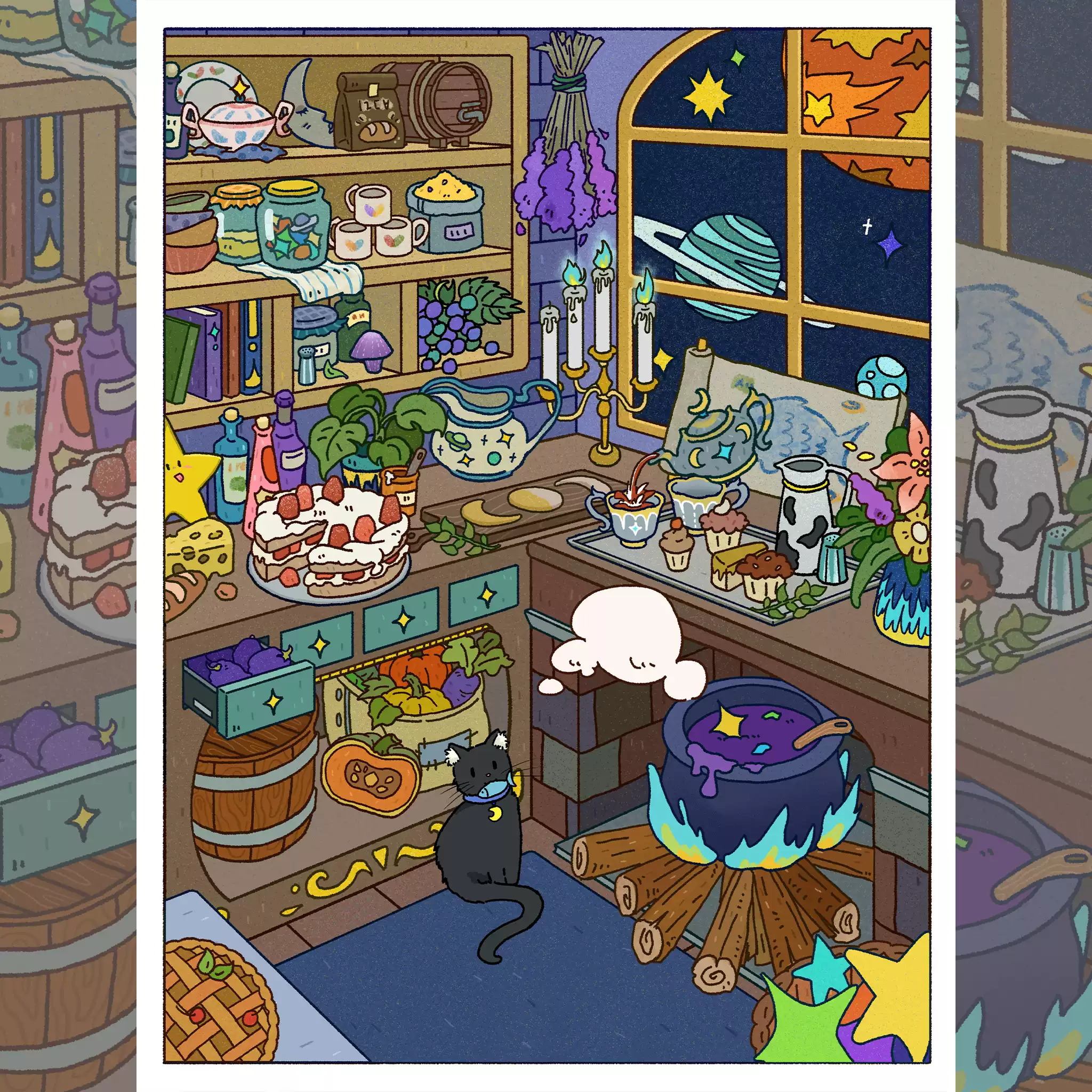 Dream Catcher DIY 3D Sticker Collection - 4 Cute Miniature Scenes