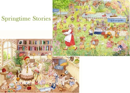 Springtime Stories DIY 3D Scene Stickers - 2 Cute Miniature Scenes