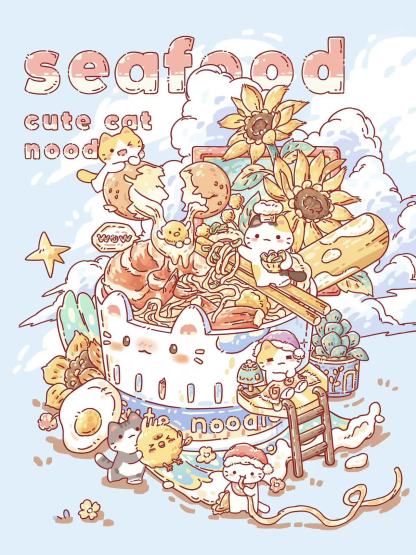 Kitten's Mini World DIY 3D Sticker Collection -4 Cute Miniature Scenes