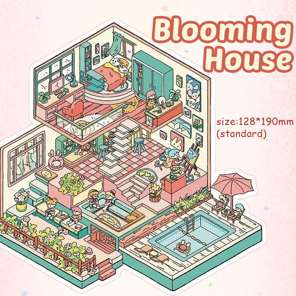 Vibrant Moments DIY 3D Sticker Collection - Cute Miniature Scene