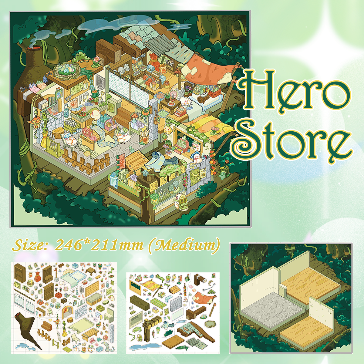 Hero Store DIY 3D Scene Sticker - Cute Miniature Scene
