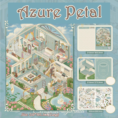 Dreamy Estates DIY 3D Sticker Collection - 4 Cute Miniature Scenes