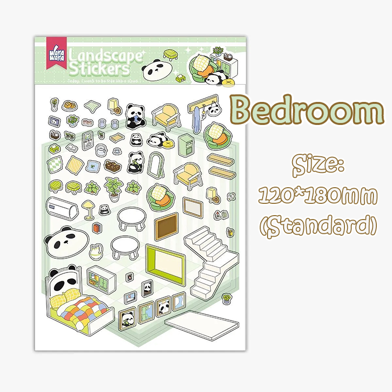 My Little Rooms DIY 3D Scene Stickers - 11 Cute Miniature Scenes