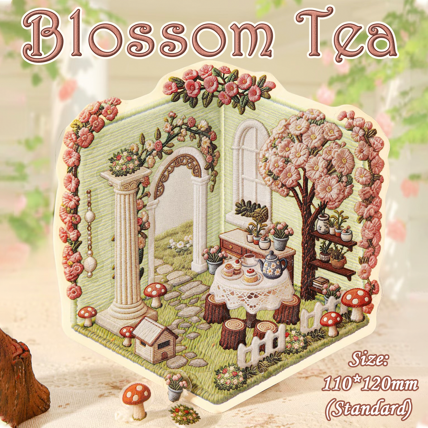 Fuzz Stitch DIY 3D Scene Stickers - 4 Cute Miniature Scenes