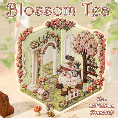 Fuzz Stitch DIY 3D Scene Stickers - 4 Cute Miniature Scenes