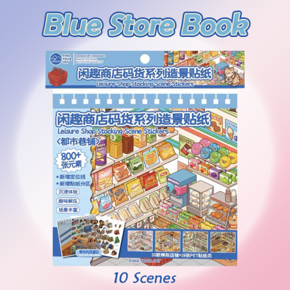 Pantry Stories Books DIY 3D Scene Stickers Collection - 2 Cute Miniature Scenes (with guidelines)