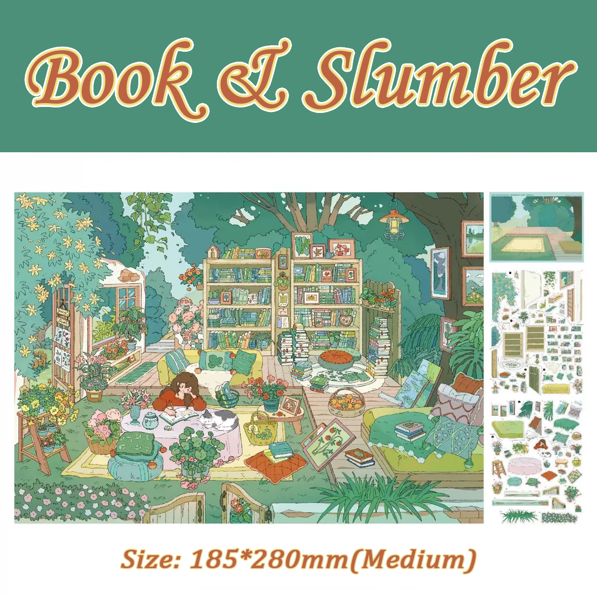 Fleeting Life DIY 3D Scene Stickers Collection - 4 Cute Miniature Scenes