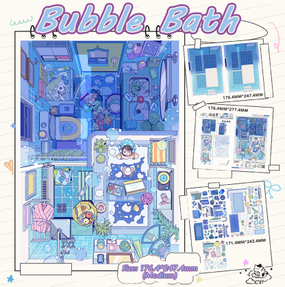 Half Leisure DIY 3D Scene Stickers Collection - 5 Cute Miniature Scenes