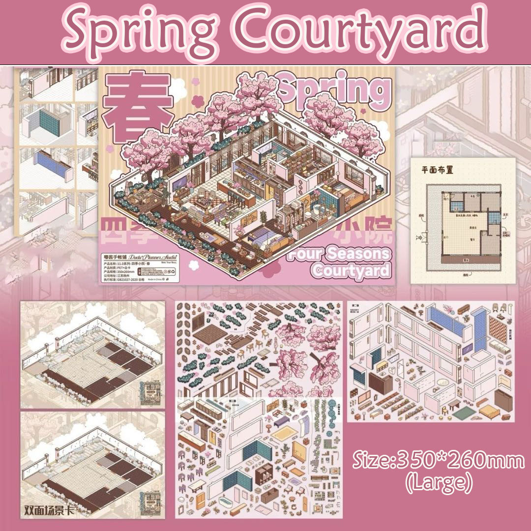 Ideal Home DIY 3D Scene Stickers Collection - 5 Cute Miniature Scenes