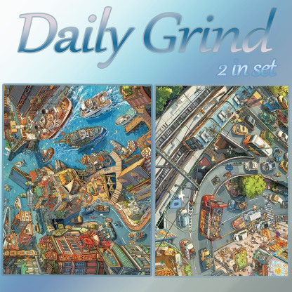 Daily Grind DIY 3D Scene Stickers Collection - 2 Cute Miniature Scenes