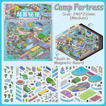 Mission Fields DIY 3D Scene Stickers Collection - 2 Cute Miniature Scenes