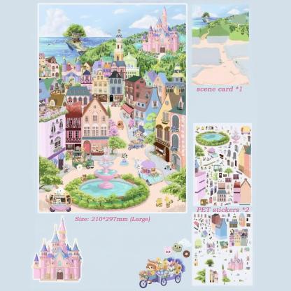 Candy Village DIY 3D Sticker Collection - Cute Miniature Scene