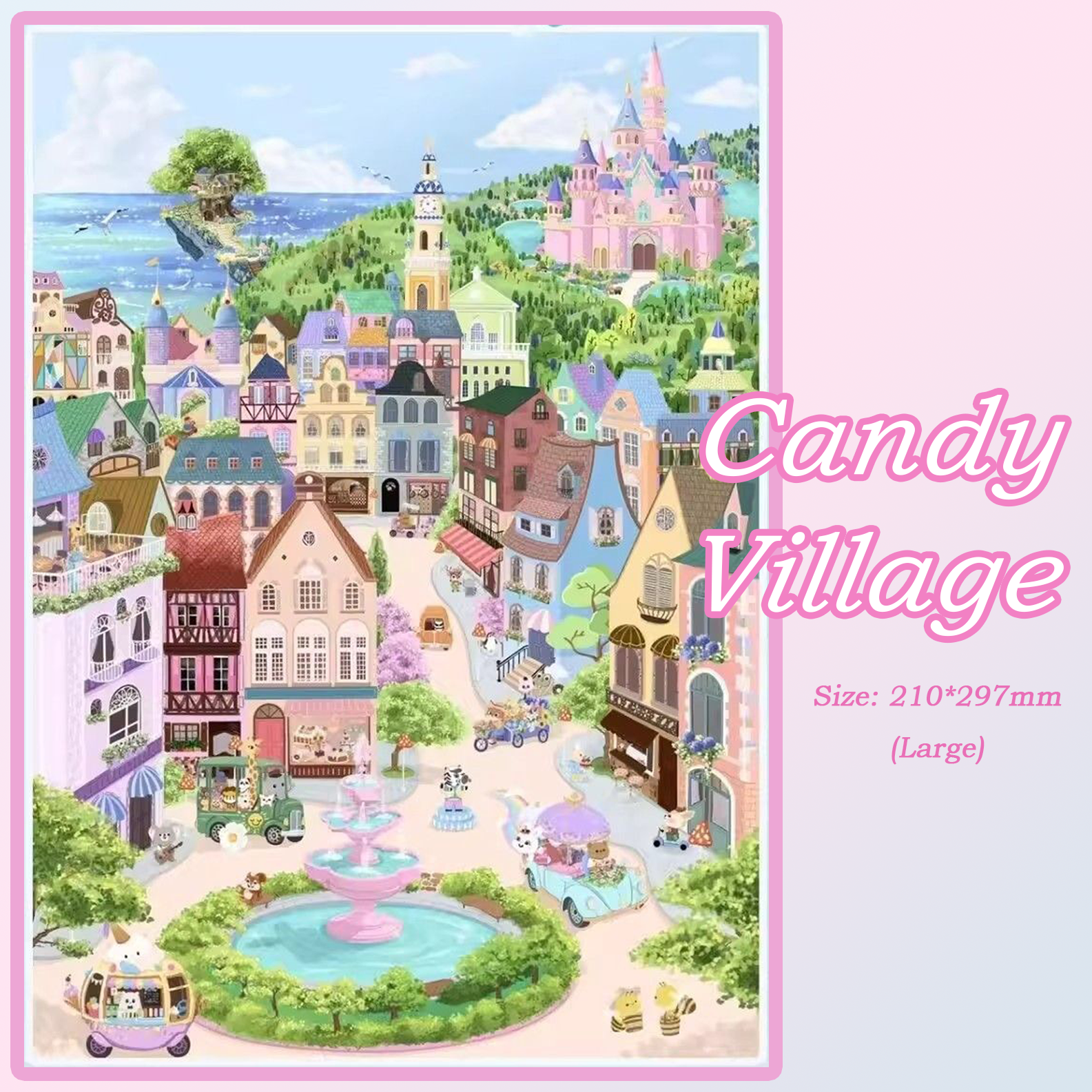 Candy Village DIY 3D Sticker Collection - Cute Miniature Scene