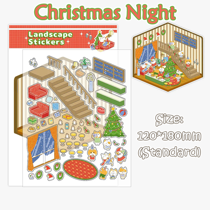 My Little Rooms DIY 3D Scene Stickers - 11 Cute Miniature Scenes