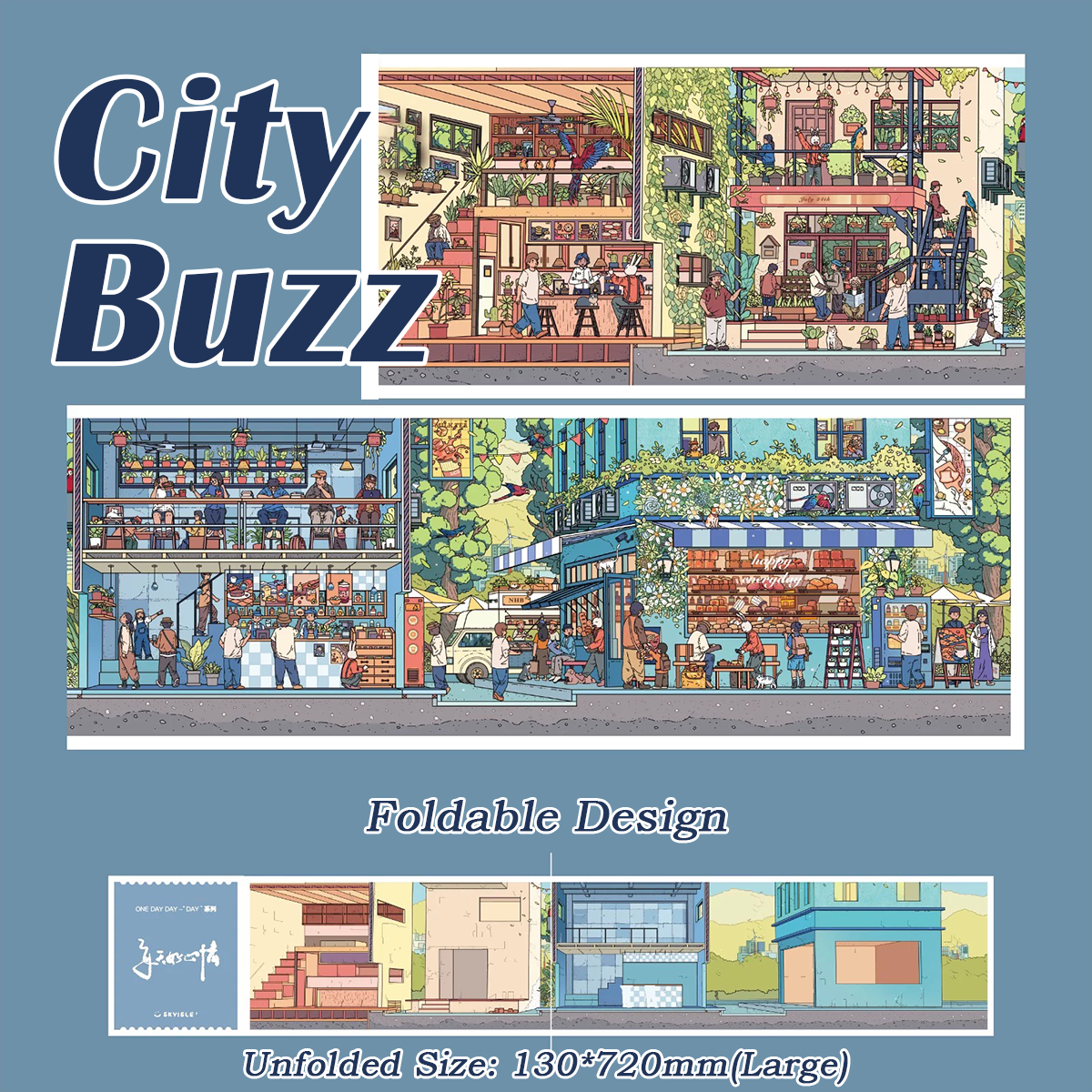 Little Lives DIY 3D Sticker Collection - 5 Cute Miniature Scenes