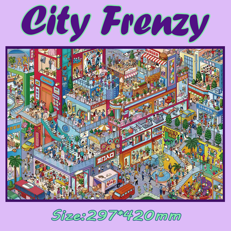City Frenzy DIY 3D Scene Stickers - Cute Miniature Scene