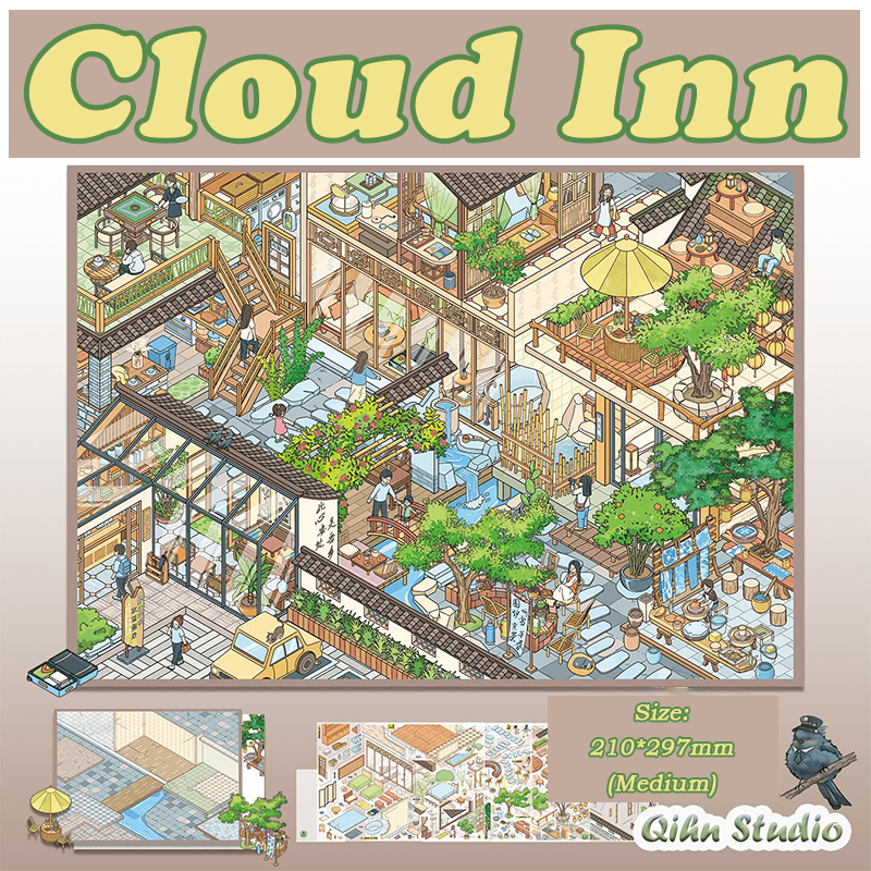Leisure Towns DIY 3D Sticker Collection -3 Cute Miniature Scenes