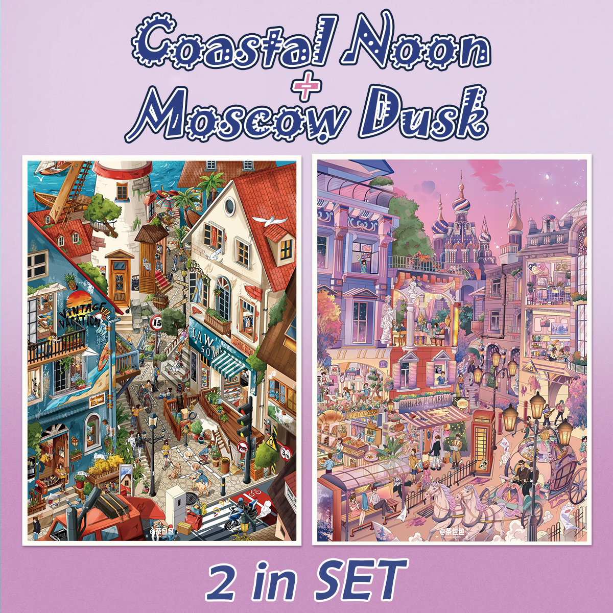 Coast Ward DIY 3D Scene Stickers -3 Cute Miniature Scenes