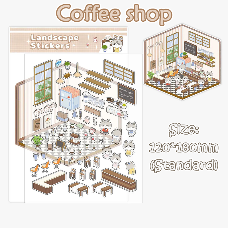 My Little Rooms DIY 3D Scene Stickers - 11 Cute Miniature Scenes