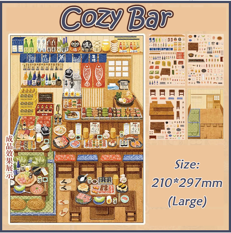 Warm Miracles DIY 3D Scene Stickers Collection - 3 Cute Miniature Scenes