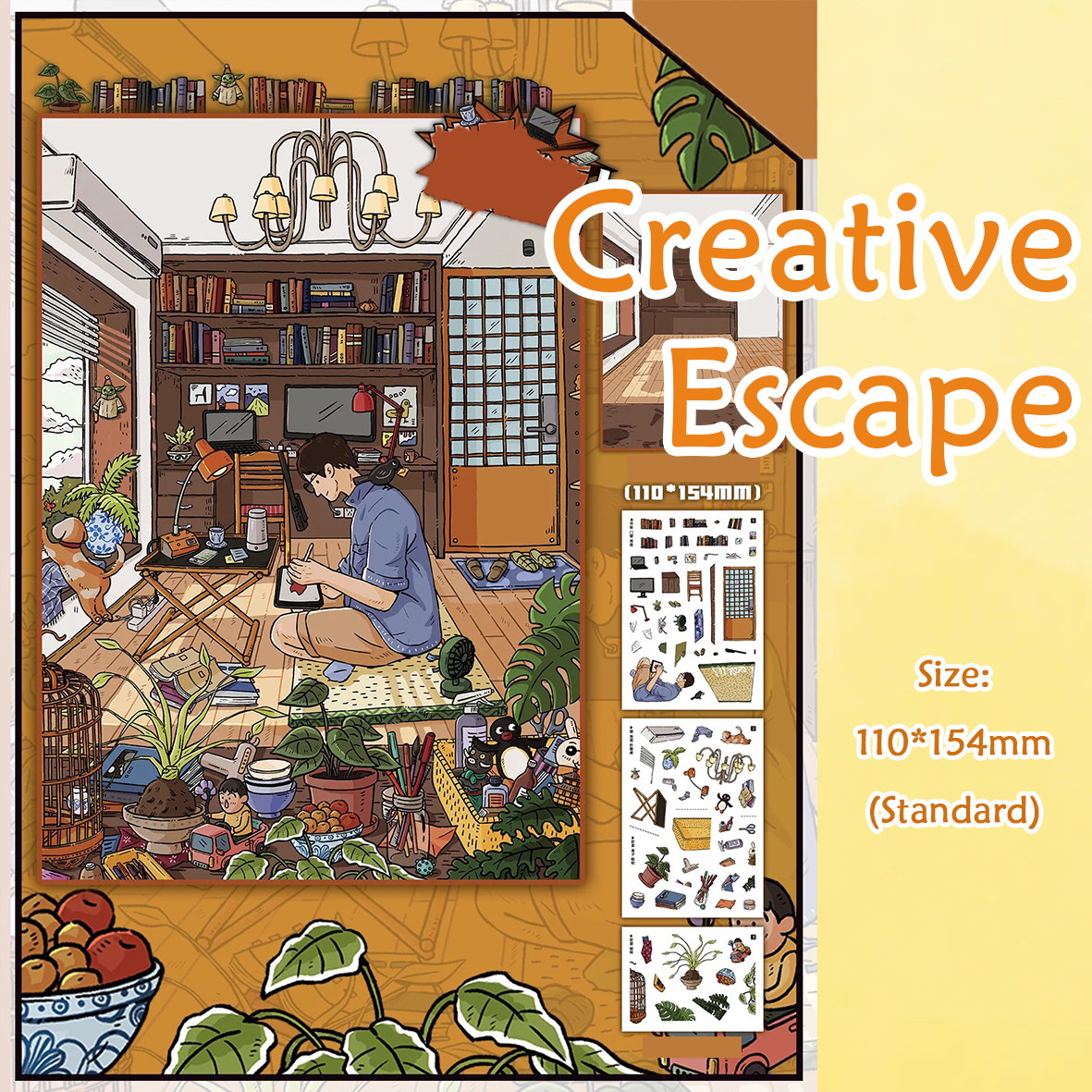 Daily Story DIY 3D Scene Stickers 4 Cute Miniature Scenes